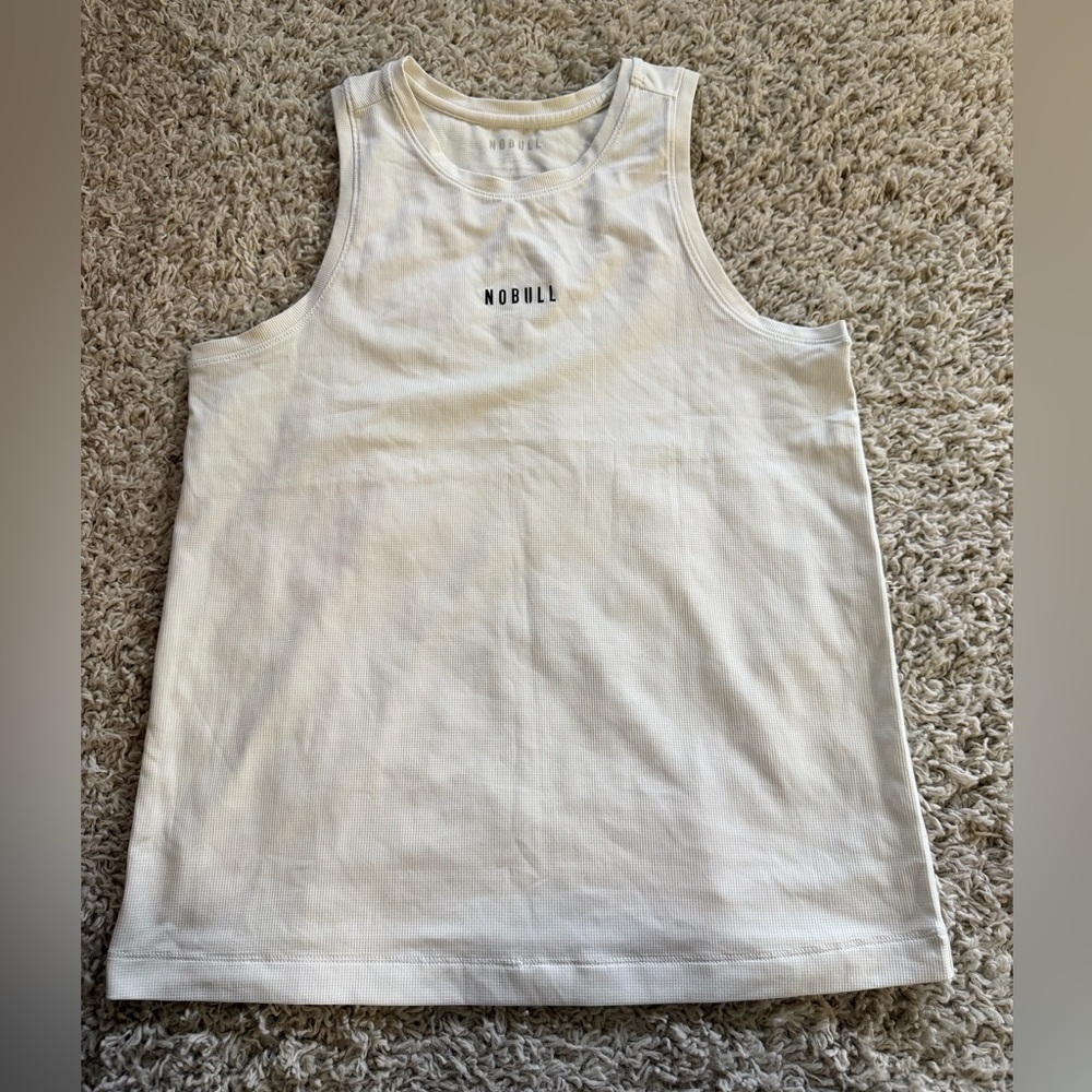 NOBULL Cream Mesh Tank Top
